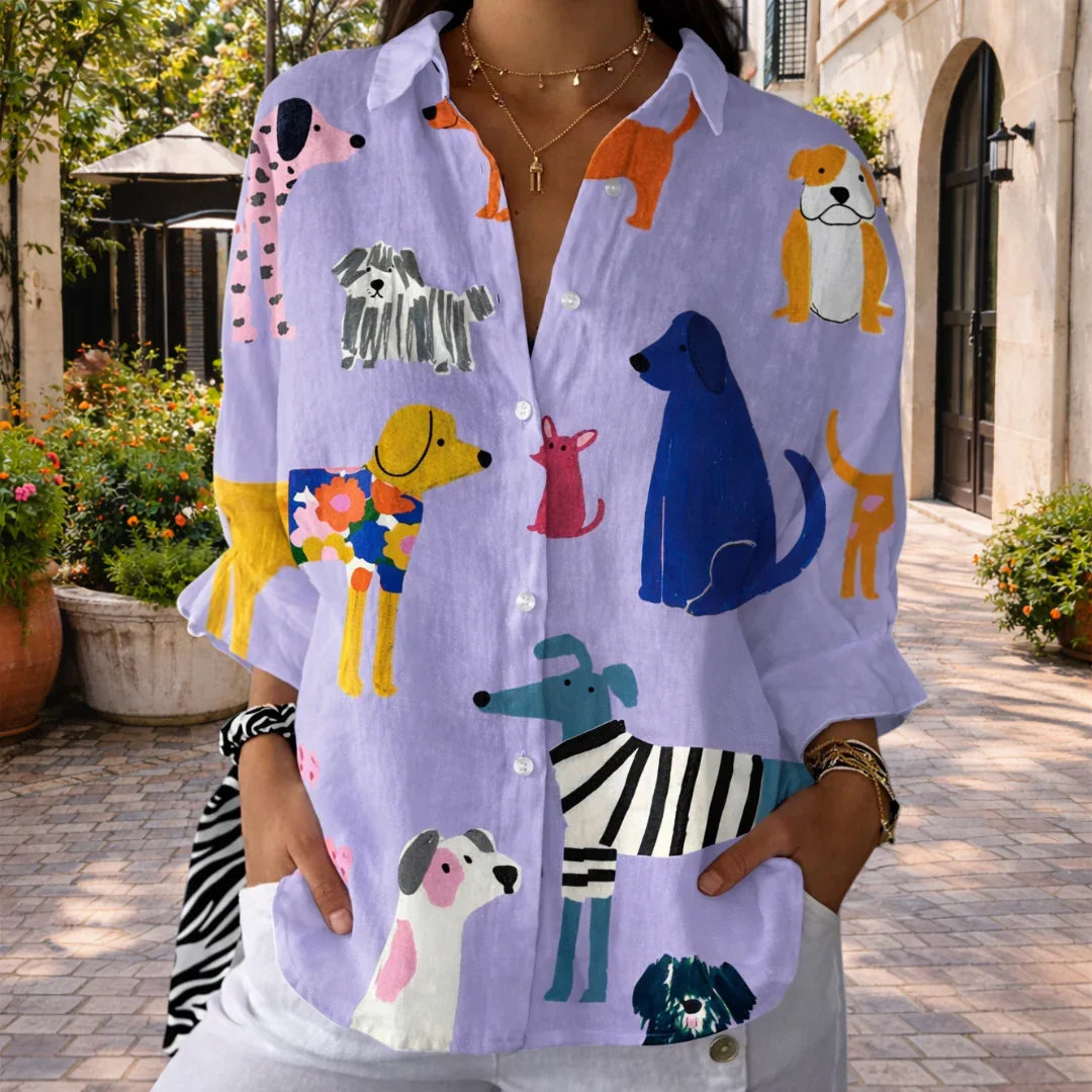 Florence | Dogs Playing Blouse