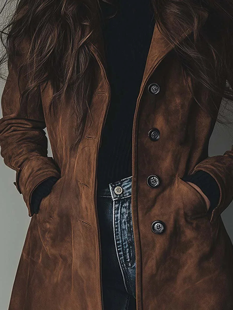 Sienna | Elegant Suede Trench