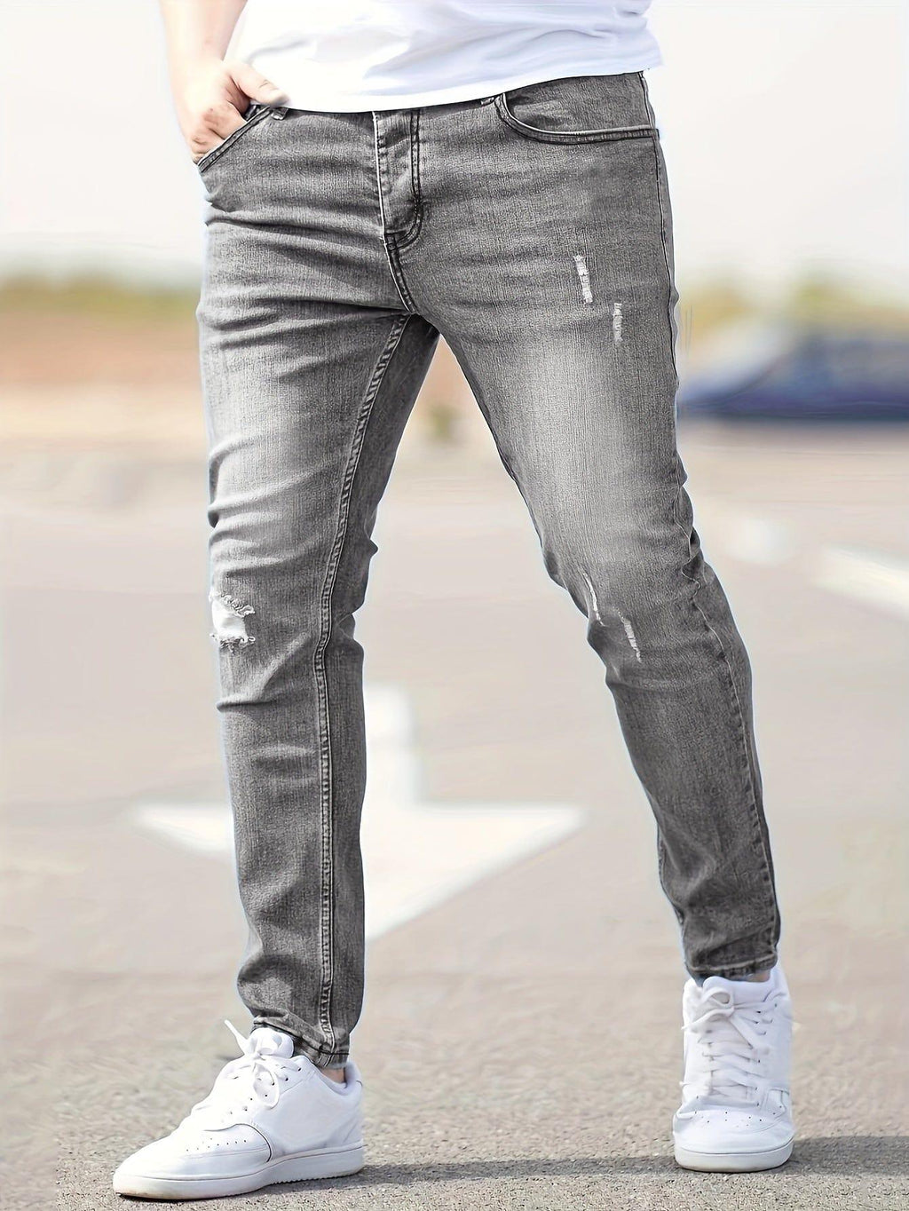 Alex | Trendy Ripped Slim Jeans