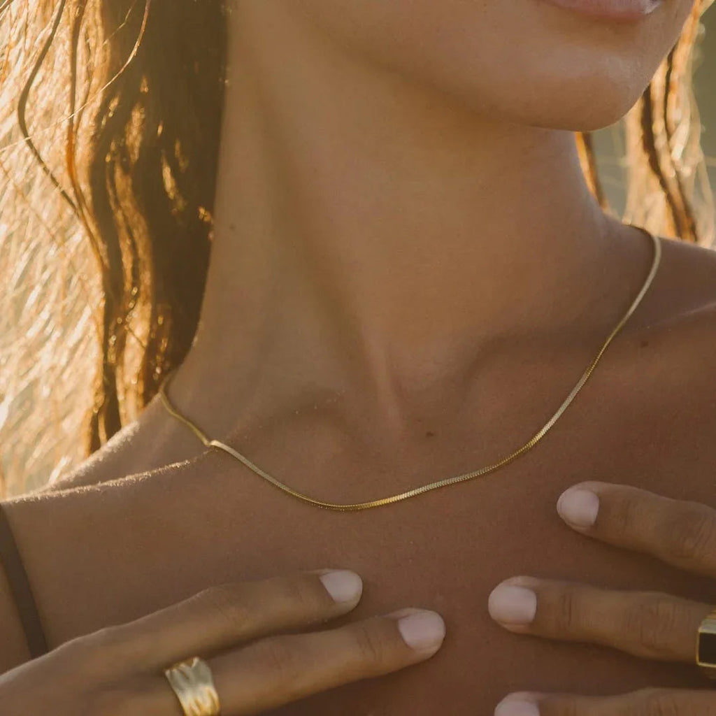 Celestial | Square Snake Choker in Gold