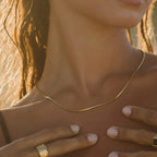 Celestial | Square Snake Choker in Gold