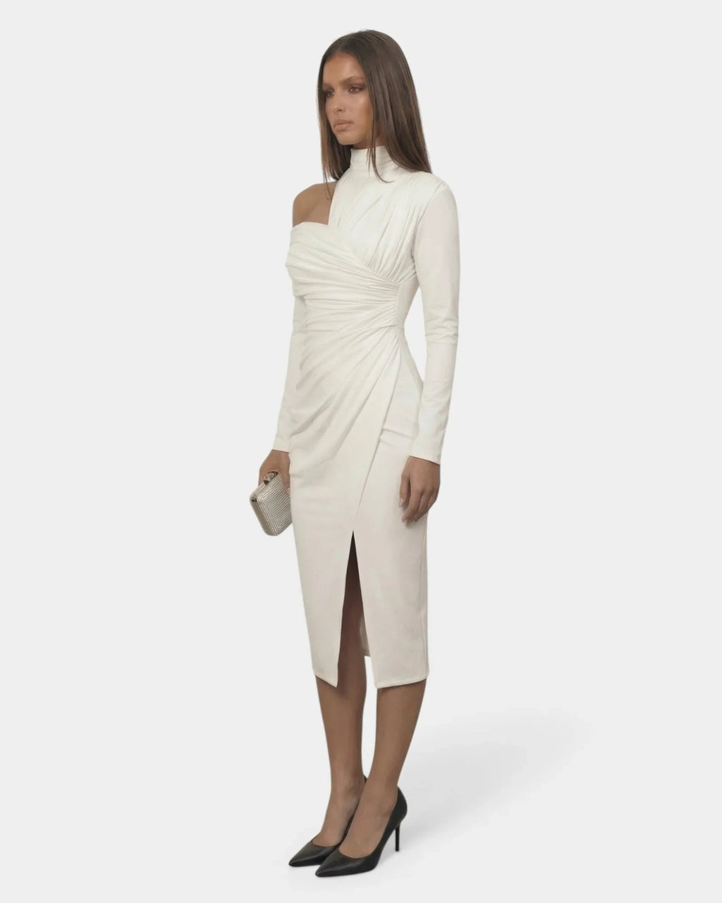 Fernande | Long Draped Maxi Dress