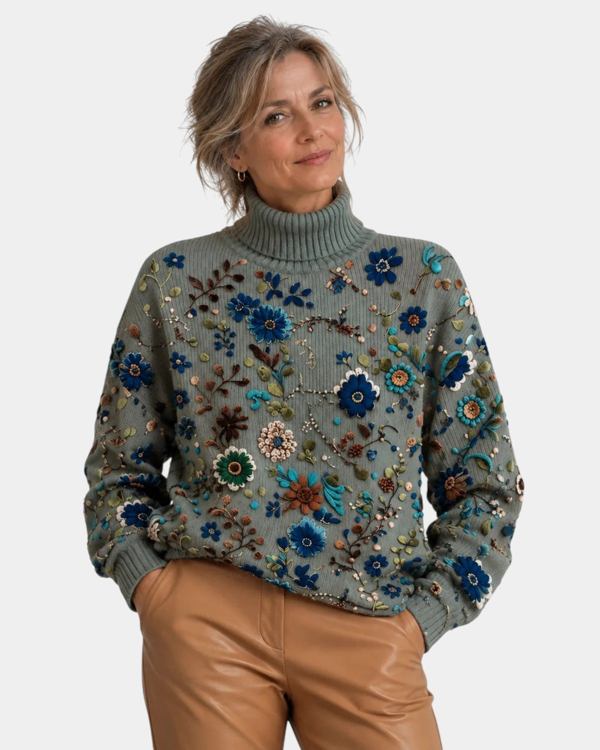 Liesel | Botanical Turtleneck
