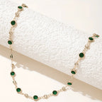 Victory | Verdant Emerald Station Necklace