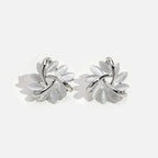 Charlotte | Gold Earrings with Opal Flowers