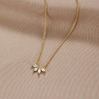 Lucie | Sparkling Crystal Leaf Necklace
